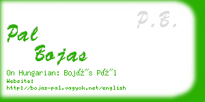 pal bojas business card